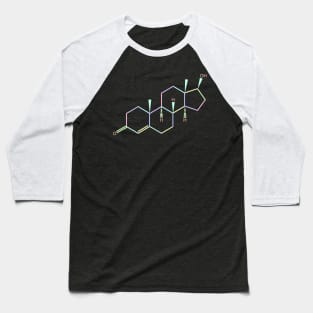 Testosterone Kawaii Pastel Rainbow Molecule Baseball T-Shirt